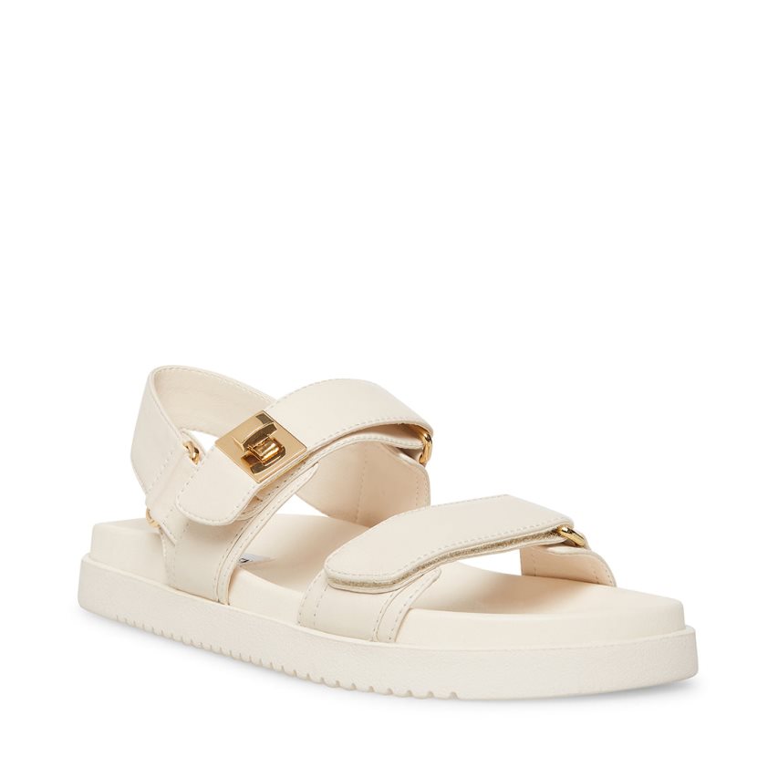 Sandalias de Plataforma Steve Madden Mona Cuero Mujer Beige | ES GK2863